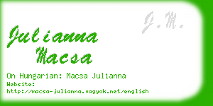 julianna macsa business card